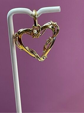 Pandora Gold Open Heart Pendant Charm